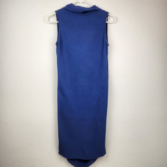 Marta Martino Tati Dress in Blue Size 38 Italian US Small Cowl Neck Sleeveless - Picture 4 of 9